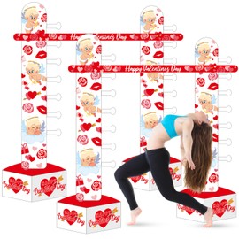 Gejoy 2 Pcs Valentines Inflatable Limbo Game for Adults 59 Inch Valentine's Day Party Games Engage Your Guests Easy Setup for Family Indoor Outdoor Picnic Valentine Holiday Party Supplies