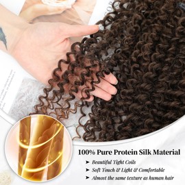 Curly Clip in Hair Extensions, Urbeauty Pink Mango 6 PCS 100% Pure Protein Silk Curly Hair Extensions Clip Ins for Black Women Kinky Hair Soft Natural Durable Light Long Lifespan