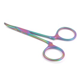 OdontoMed2011® Non-Locking Hemostat Curved for Ear Care Multi Color Rainbow Color Hemostat Forceps