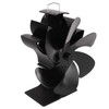 6 Blade Stove Eco Fan Black High Temperature Resistant Self