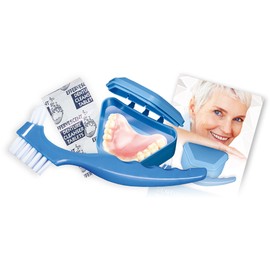 TCA Dental Patient Denture Kit With Brush, Cup, Brochure And Cleaner