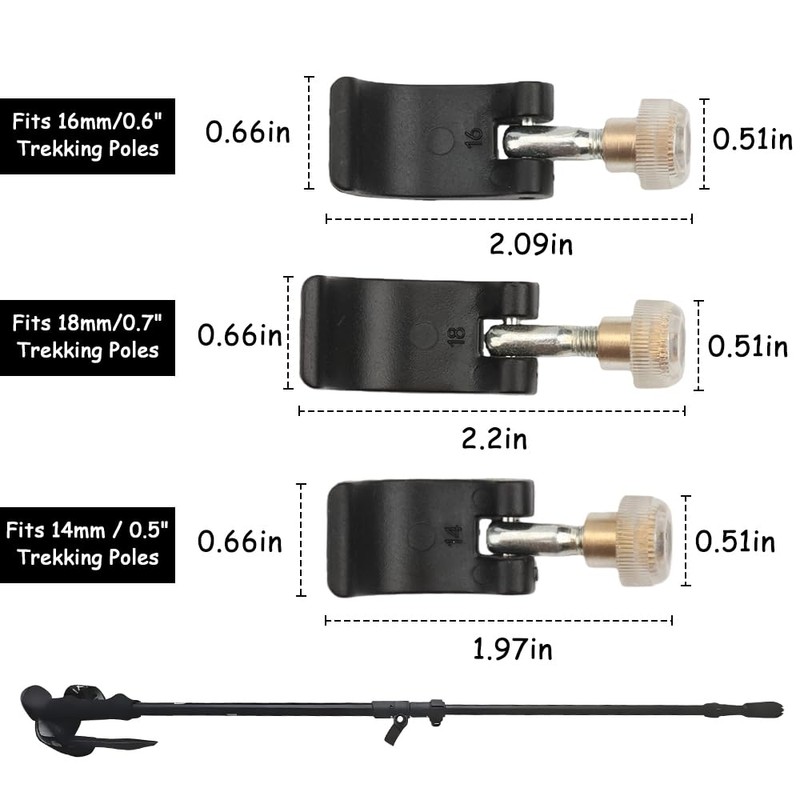 9 Pack Trikking Poles Clamp Replacement External Quick Flip Lock