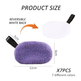 7 Pack Double Sided Face Wash Sponge, Washable Makeup Removal Wipes, Reusable Cotton Pads, Makeup Remover Pads, Reusable Washable Cotton Pads