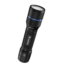 VARTA Night Cutter Pro F20R LED Tactical Flashlight - 1000LM 5 Light Modes IP67 Aviation Aluminum USB C Precision Focus Hand Strap Rechargeable