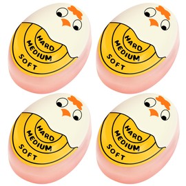 Egg Timer for Hard Boiled Eggs Soft Boiled Color Changing Indicator Tells When Eggs are Ready, Yellow 4pcs