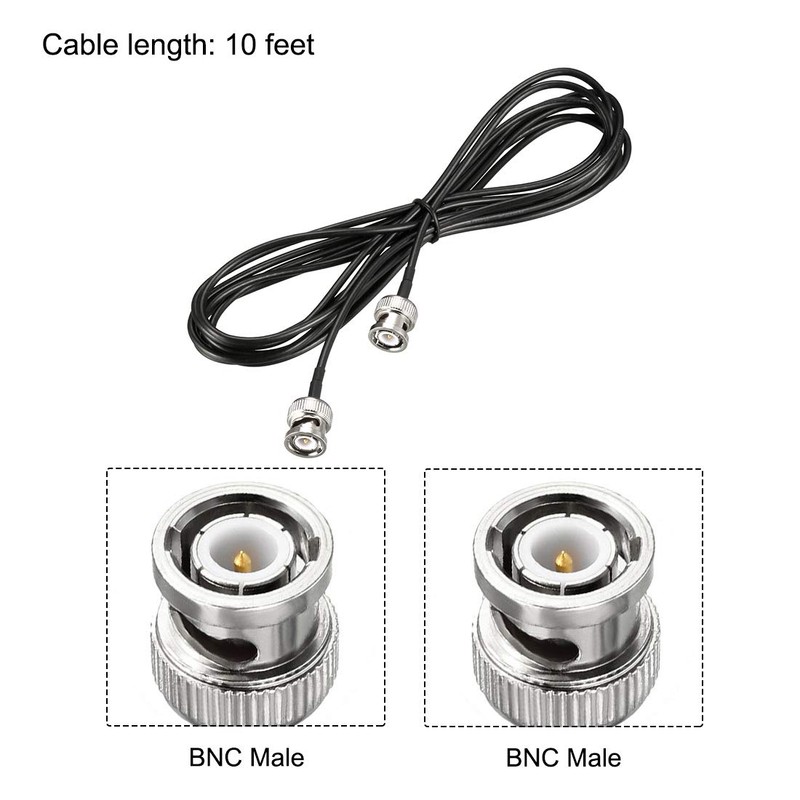 sourcing map Coaxial Cable RG174 BNC Male to Male Jumper