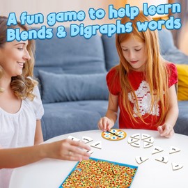 Kasfalci Blends & Digraphs Word Games,Phonics Games,Flash Cards,Speech Therapy Toys for Toddlers Kids,Learn to Read,Reading Learning Sight Word Games,Kindergarten Preschool Learning Activities