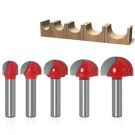 5pcs Ball End Mill Wood 8mm Dovetail Shank Cutter for Milling Cutter 8mm Shank Dovetail - 12mm/16mm/19mm/22mm/25.4mm