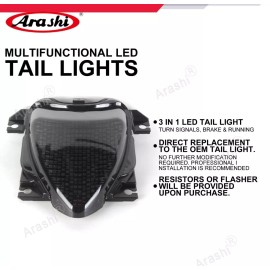 Arashi For Suzuki M109R M109 2006 - 2013 2012 Tail Lights Turn Signal Brake Taillight