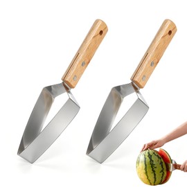 Set da 2 Affettatrice per angurie, Taglia Melone Triangolare per Taglio Rapido e Pezzi Uniformi, Taglia Frutta Facile da Pulire, Utensile da Cucina per Picnic, Campeggio e Barbecue