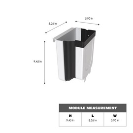 TUHOME White Plastic Mini Trash Can For Kitchen Garbage Bin 1.6 Gallon X1Un