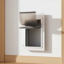 Pet Door For Walls Metal Frame With Lock Rectangle Indoor All Seasons Small Animal SuppliesDefault: Default
