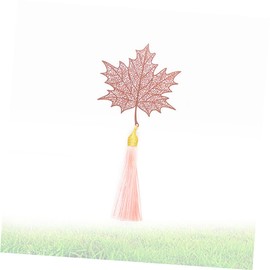 CAXUSD 2Pcs Rose Gold Metal Bookmark with Creative Hollowed Out Leaf Design and Tassel Decor for Home School and Office Use Readers and Students
