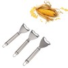 3pcs Stainless Steel Corn Cutter Peeler Safe Quick Clean Comfortable