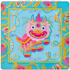 Professional Luxury Mahjong Mat Noise Reduction American Mahjong Mat Smooth Surface Mahjong Mats American Table Decorative PadSize: 800mm*800mm, Color: multi-6