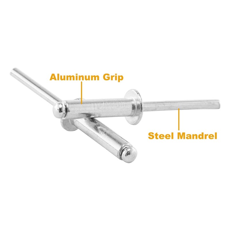 3/16" x 3/4" Aluminum Blind Rivets, 4.8mm x 19mm Pop
