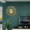 JUGV 24.0 Inch Gold Large Wall Clocks for Living Room