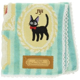 Marushin 1005036600 Hand Towel, Ghibli, Kiki's Delivery Service, Gigi, 9.8 x 9.8 inches (25 x 25 cm), Meny Frame, 100% Cotton