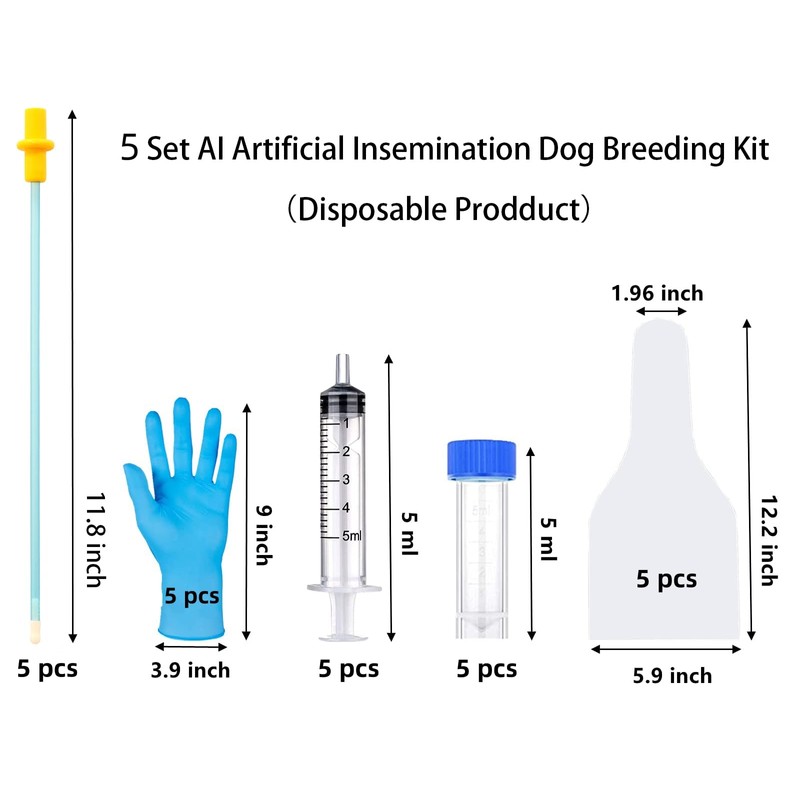 5 Set Dog AI Artificial Insemination Breeding Kit, Dog Breeding