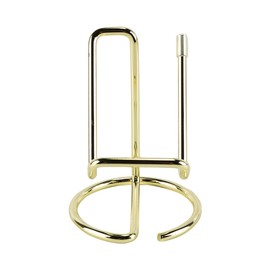 Gorise Gold Metal Vertical Phone Stand and Business Card Holder Desktop Organizer with Skeleton Design Rust-Proof Iron Construction Suitable for Office Home Exhibition (7.3x10cm)