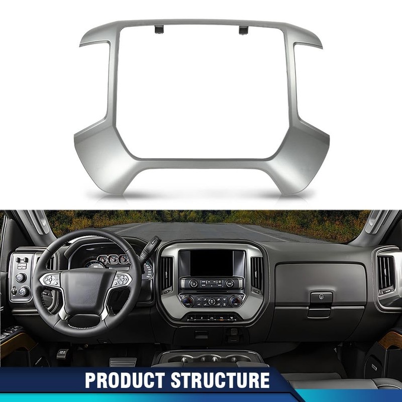 PIT66 Dash Center Control Bezel Panel Compatible with Chevy Silverado