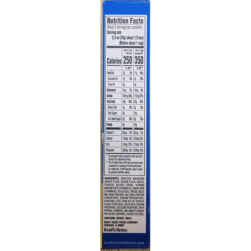 Kraft Original Mac & Cheese Macaroni Dinner Mix 7.25 Oz