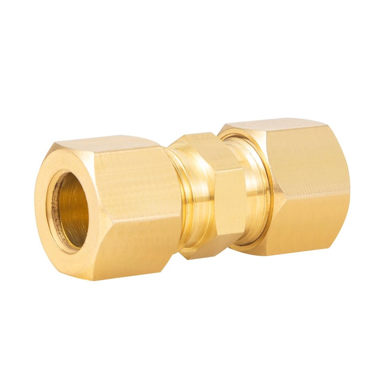 Brass Compression Fitting,5/16-Inch OD Compression Union,Brass Compression Tube Fitting(5/16" Tube