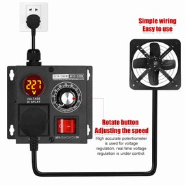 Voltage Regulator LED Digital Display Single Phrase 5000W Stepless Voltage Regulator for Small Motor
