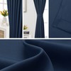 MUMFAS Navy Blue Pinch Pleat Curtain 72" W x 84"
