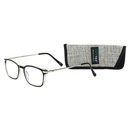 SAV Eyewear Men's Optitek Computer 2109 Black Round Reading Glasses, 35 mm + 1.5