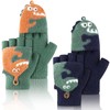 SATINIOR 2 Pairs Winter Kids Fingerless Gloves Toddler Finger Mittens