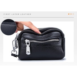 Unbranded Womens Genuine Leather Coin Wallet Small Change Purse Key Mini Storage Bag Pouch