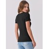ANRABESS Women Short Sleeve V Neck Ribbed Knit Fitted Shirts
