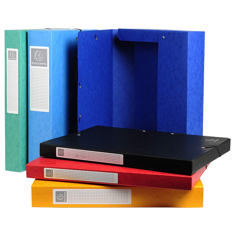 Exacompta 50300E Premium Collection Box Assembled with Elastic Band, 25