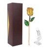 Golded Rose Flower Yellow 24K with Base Gift Decoration for