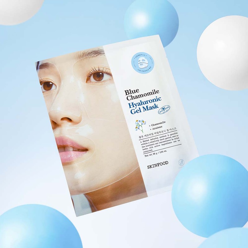 skin food [Skinfood] Blue Chamomile Hyaluronic Hydrogel Mask Pack 5