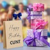 Funny Gag Gift Bag With Handle 'Happy Birthday C*NT' Rude