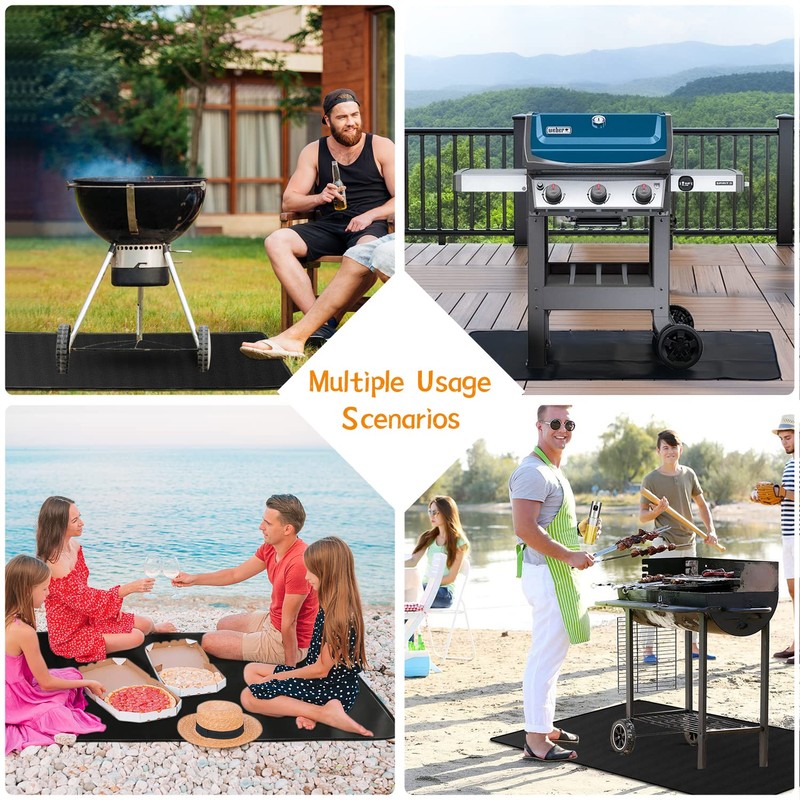 Large Under Grill Mats 48 * 30 Inch for Outdoor