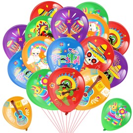 HOWAF Mexican Decoration, Mexico Decorative Balloons, Mexican Fiesta Balloons, Taco, Cactus, Mexico, Fiesta Party Decorations, Balloons for Mexican Festive Cinco De Mayo, Fiesta, Birthday Party