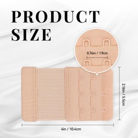 YISCOKO Bra Extender (Black, White, Nude), Mix colour - 3 hooks