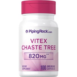 Piping Rock Vitex Chasteberry Supplement for Women 820mg | 100 Capsules | Fruit Extract | Non-GMO, Gluten Free
