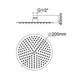 Ibergrif, Stainless steel shower head, rain shower