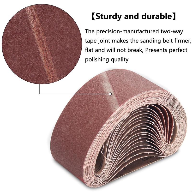 75X457MM Sanding Belt - Sander Belts Set(3 Each of 80/120/150/240/400