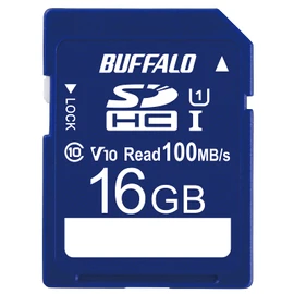 Buffalo SD Card 16GB 100MB/s UHS-1 Speed Class 1 VideoSpeedClass10 IPX7 Full HD Data Recovery Service Compatible RSDC-016U11HA/N