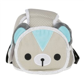 Garosa Casco de Bebé de Seguridad de Dibujos Animados Sombrero de Niño Pequeño Gorra de Protección de Cabeza de Arrastre para Caminar Infantil(Oso)