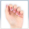 Pink French Tip Press on Nails Short Almond Fake Nails