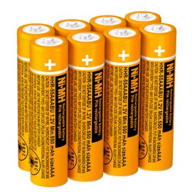 BENNTOP 8 Pack NI-MH AAA Rechargeable Battery for Panasonic,550mah 1.2V