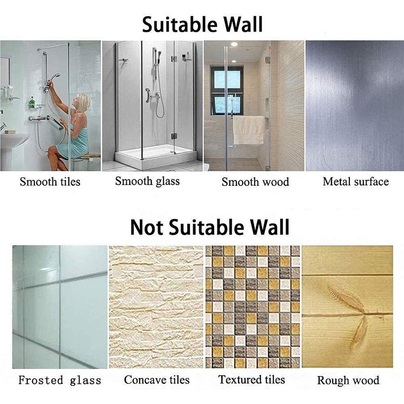 Shower Head Holder Suction Cup Handheld Showerhead Bracket Adjustable Height