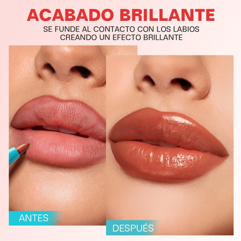 Minimeli Delineador y Brillo Labial 2 en 1, Textura Ligera