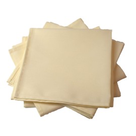KOZIS Large Premium Napkins | MJS Cotton-Rich Polyester | 20 x 20, Set of 4 (Cream)